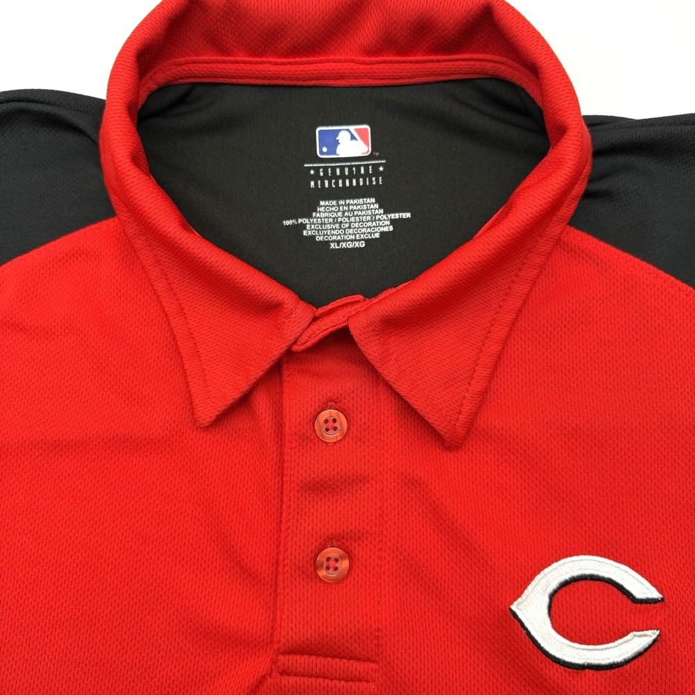 Cincinnati Reds Shirt Mens XL MLB Baseball Polo Short‎ Sleeve Lightweight Golf